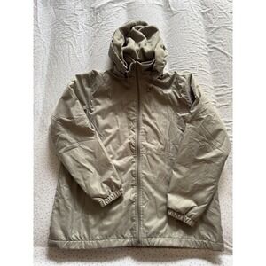 Totes Fleece Lined Rain Jacket‎ Hooded Windbreaker Lightweight Medium z2